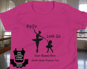 Jugend Tanz Shirt, Tanz Big Sis Little Sis, Big Sis, Little Sis, Tanz Geschenk, Geschenk für Tänzerin, Daner, Ballerina, Dance Sisters
