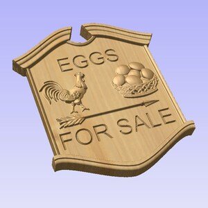 Eggs For Sale Farm House Sign - 3D V CARVED Wood Sign