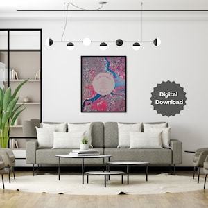 DC-stadskaart print muurkunst-go-go muziek- housewarming cadeau