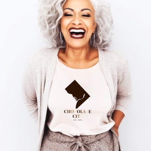 T-shirt Washington DC - African American History Chocolate City T-shirt - verschillende tinten chocoladeletters
