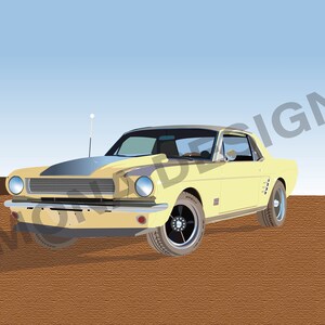 Vintage Mustang Print