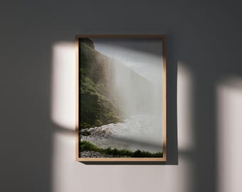 Iceland Behind the Waterfall, Iceland Photography, Iceland Photo, Iceland Wall Art, Iceland Print, Iceland Photography, Scenic Wall Art
