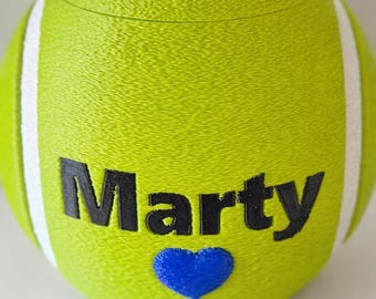 Urna a forma di pallina da tennis per cani / Ricordi