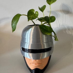 Robocot Hand painted planter gift