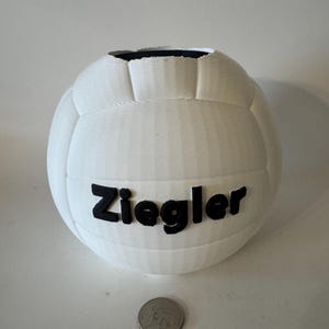 Custom 3D Printed Volleyball Planter – Engraved Name Option, Inner Pot