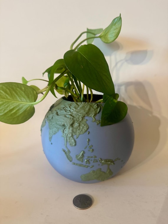 Pastell gedmpftes Erdkugel-Planter-Geschenk - Etsy.de