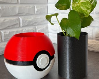 Maceta con forma de Pokeball (regalo)