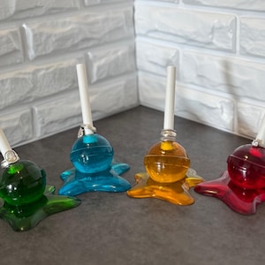 4 Resin Lollipop Ring Holders: Desk Decor