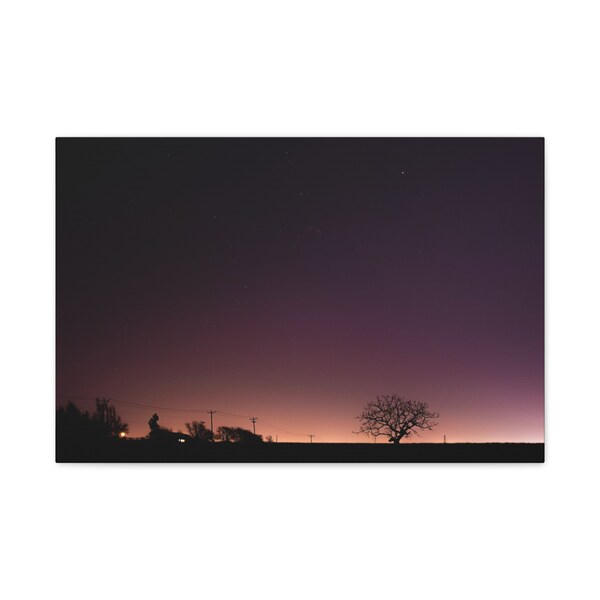 Gradient Black and Pink Glow Night Sky - Ethereal Vibes - Luminous Landscape - Chill - Stellar Horizon - Charming Elegance - Home Impression