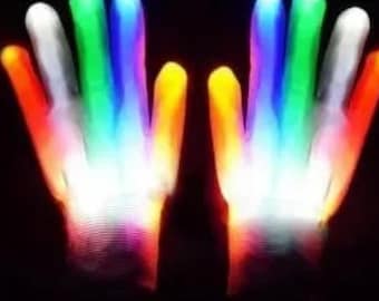 Guantes de calavera LED: guantes iluminados de neón para fiesta rave