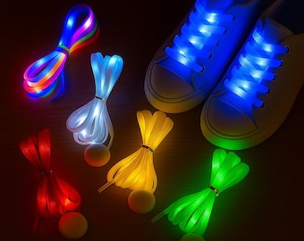Cordones de nailon con luz LED: accesorios para zapatos que brillan en la oscuridad