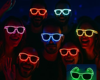 Gafas luminosas LED inalámbricas para fiestas: gafas que brillan en la oscuridad para festivales