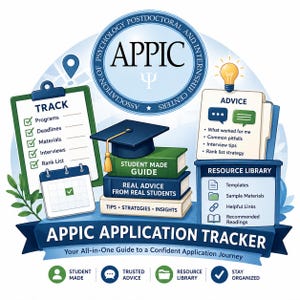 Guía y recursos para la solicitud de prácticas predoctorales en psicología clínica (APPIC) con materiales de muestra, consejos y ejemplos.