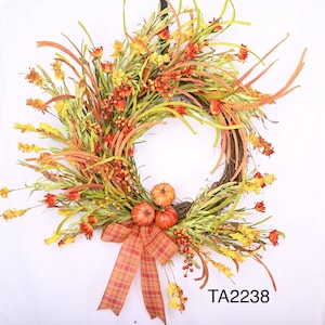 26 inch Fall Wreath, Front Door, Wreath for Fall, Autumn Wreath, Thanksgiving Wreath, Autumn Door Wreath, Berry Wreath, Pumpkin Wreath