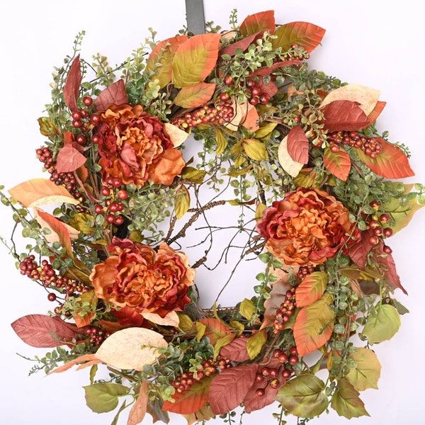 Fall Wreath, Front Door Wreath, Wreath for Fall, Autumn Wreath, Thanksgiving Wreath, Autumn Door Wreath,