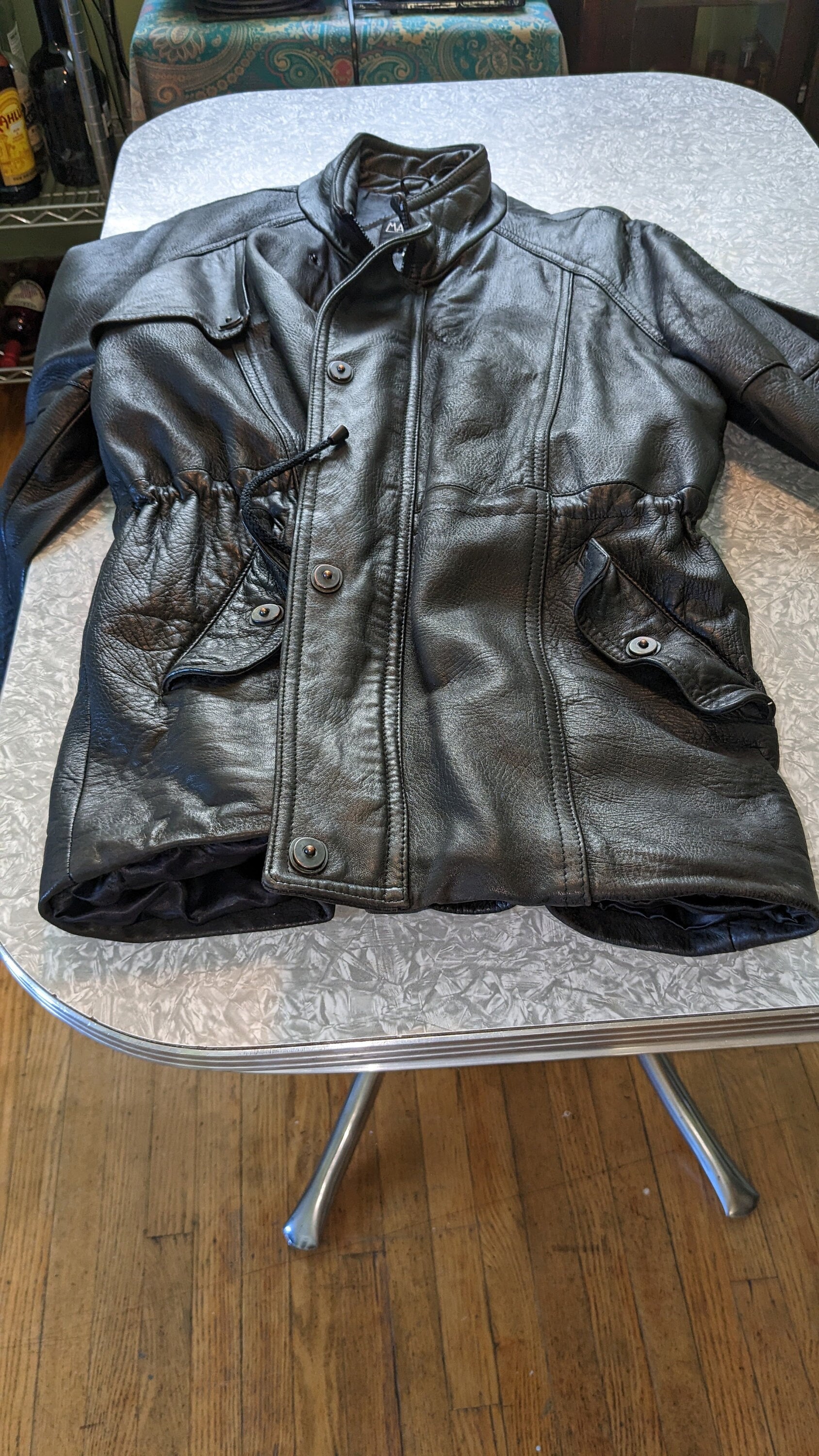 Vintage leather hotsell car coat