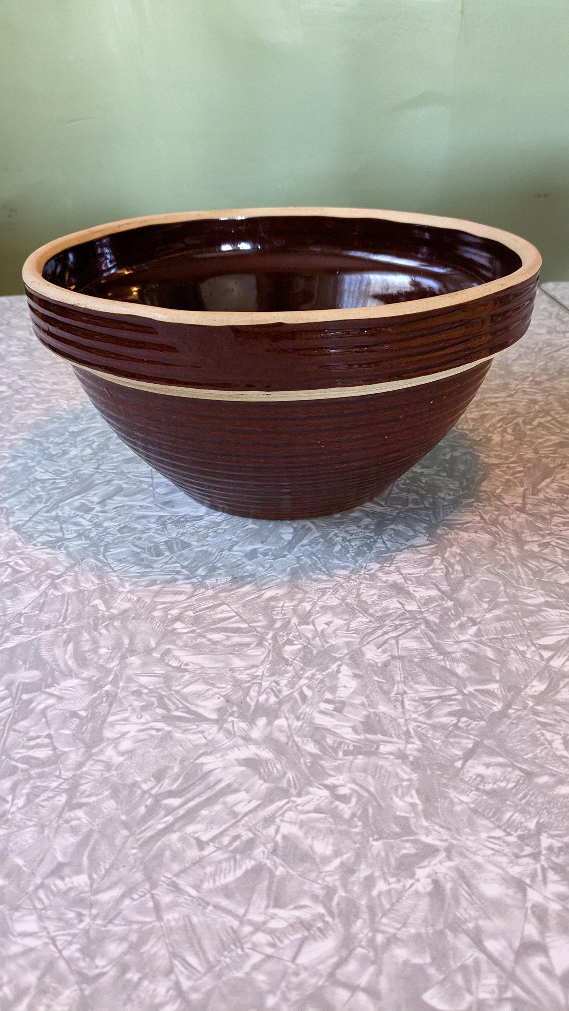 Vintage Brown Western Stoneware Beehive Bowl Etsy
