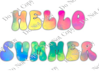 Hello Summer PNG Digital Download