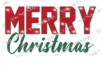 Merry Christmas PNG Digital Download