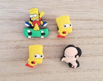 Simpson Croc Charm, Bart Simpson croc charm, Mr. Burns croc charm, Croc Jibbitz, skateboarding croc charm