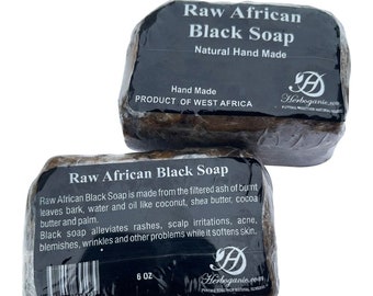 African Black Soap Raw 6 oz 2pack