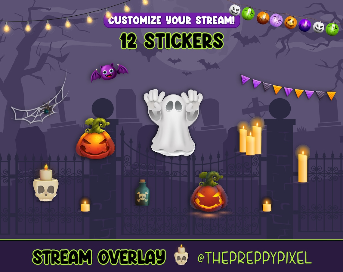 Halloween Stream Package Twitch Overlay Stream Setup Twitch Panels