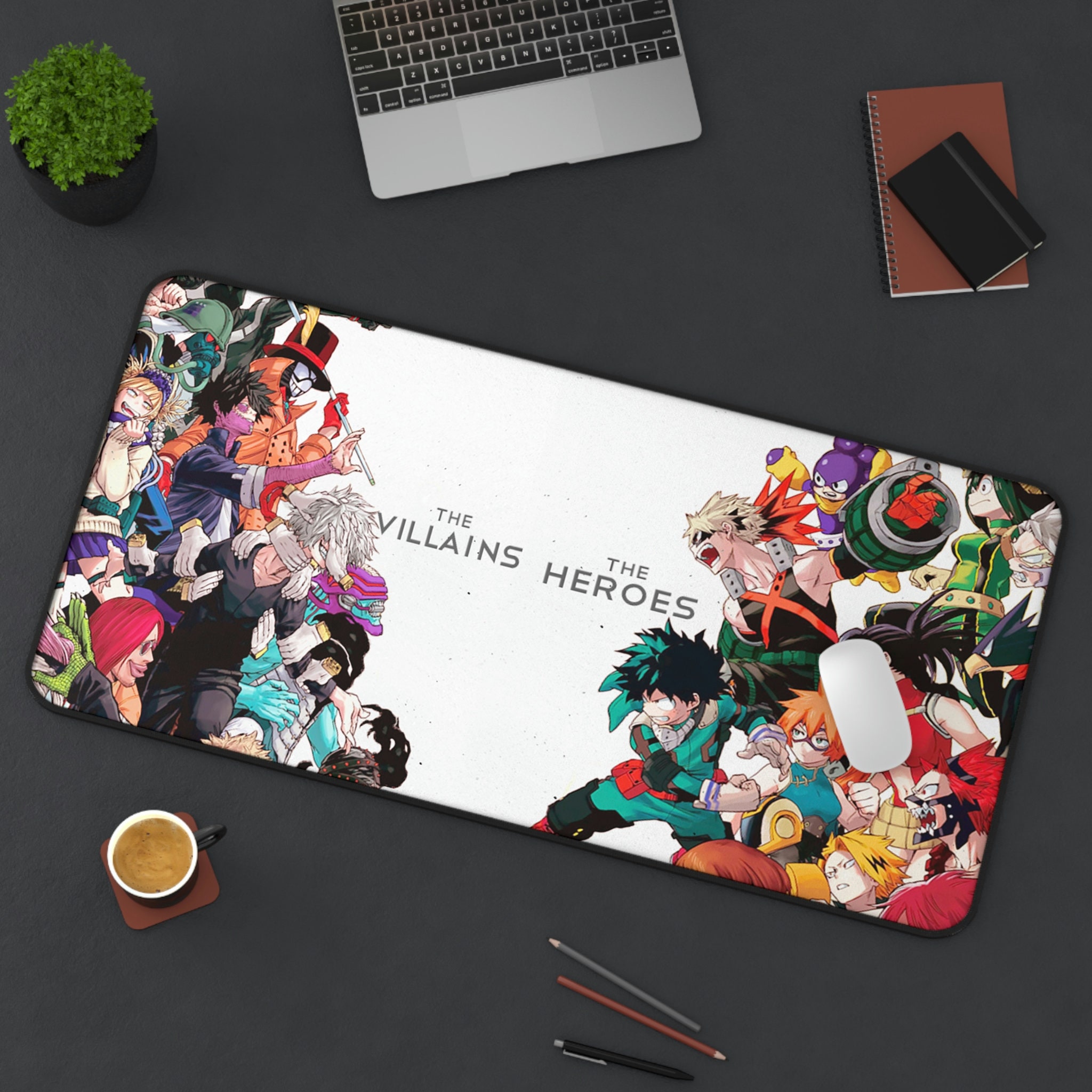 Discover MHA Heroes vs Villains | Anime XL Gaming Desk Mat