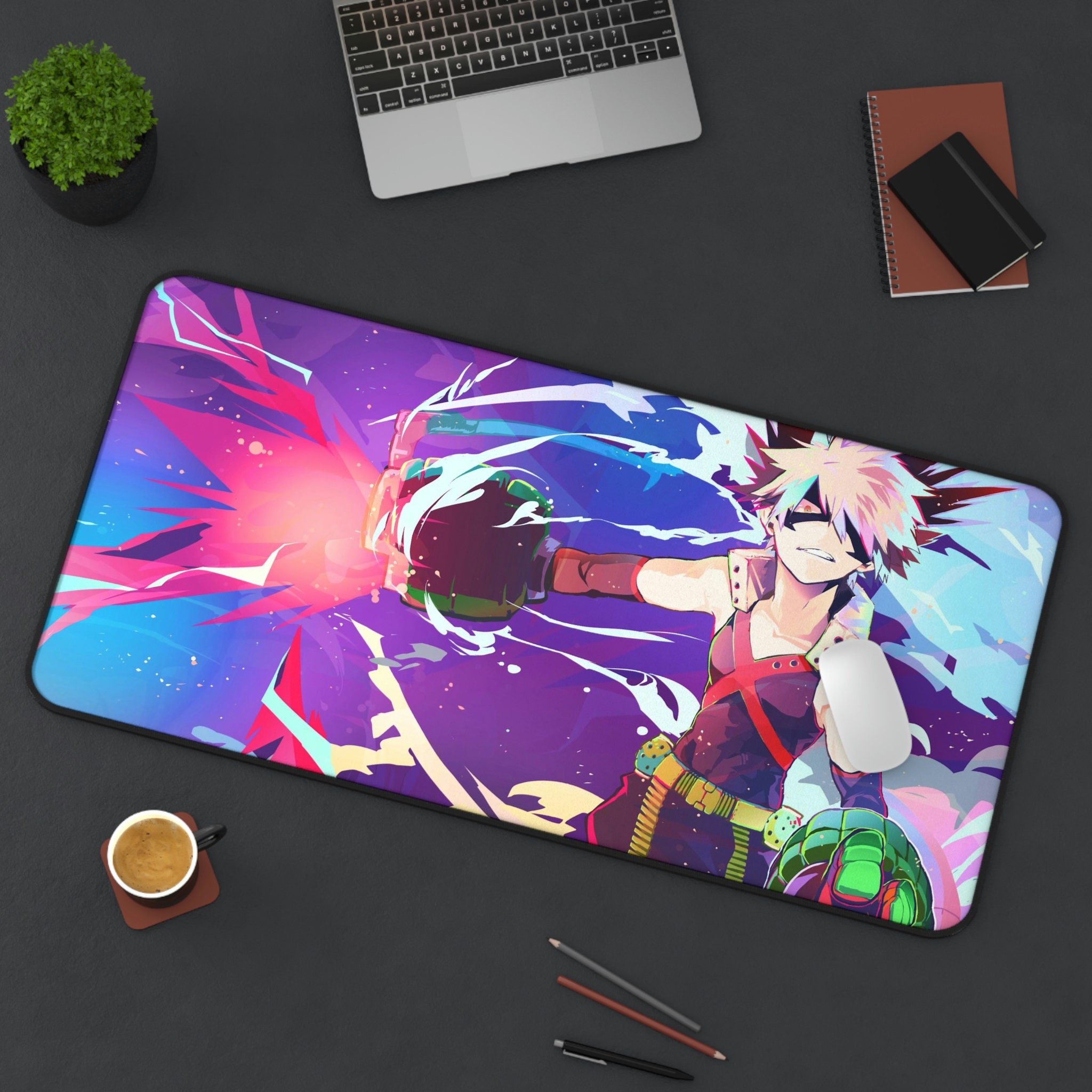 Discover MHA Colorful Explosions | Anime XL Gaming Desk Mat