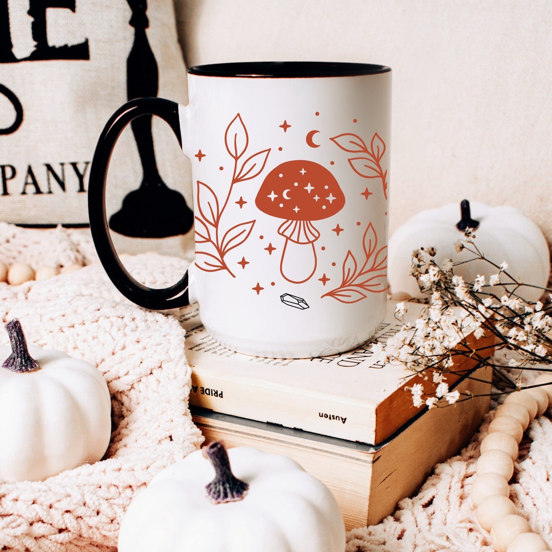 Mushroom Mug, Autumn Mug, Magic Mushrooms, Merry Mushroom, Campfire Mug