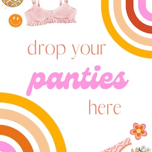 Bachelorette Panty Game, Bachelorette Panty Game Sign, Retro Panty Game Sign, Retro Bachelorette Party Decor, Retro Panty Game