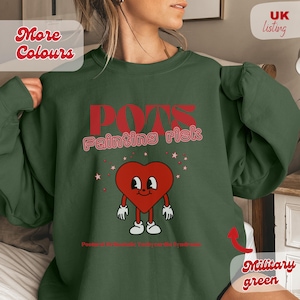 POTS syndrome, retro heart sweatshirt, chronic illness gift, spoonie, awarenes, hidden disability, postural orthostatic tachycardia syndrome