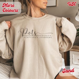 POTS syndrome, awareness sweatshirt, chronic illness gift, spoonie, hidden disability, awareness, postural orthostatic tachycardia syndrome