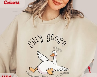 POTS syndrome, silly goose, crewneck sweatshirt, chronic illness gift, postural orthostatic tachycardia syndrome, funny shirt, awareness