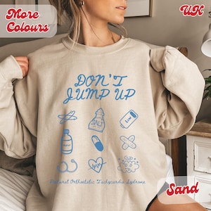 POTS syndrome, doodle sweatshirt, chronic illness gift, crewneck sweatshirt, awareness, spoonie, Postural Orthostatic Tachycardia Syndrome