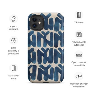 New York Blue Watercolor iPhone case