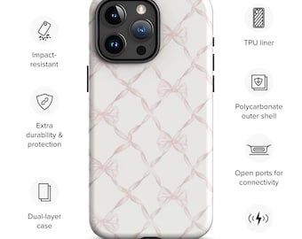 Coquette Djerf Inspired Feminine Bow Tough Case for iPhone®