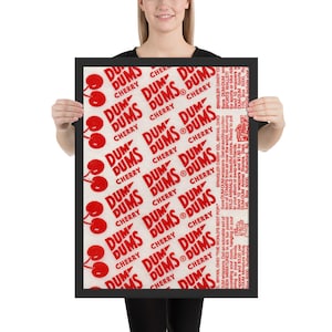 Dum Dum Lollipop Aesthetic Framed Poster