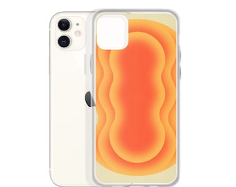 Orange Abstract Blob iPhone Case