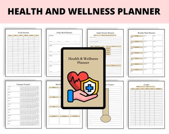 Health and Fitness Planner, Wellness Tracker