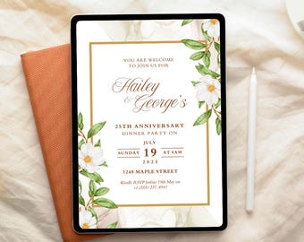 Elegante Hochzeitseinladung, anpassbare Brautparty einladen