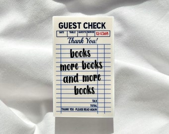 Book Sticker- Guest Check More Books Sticker Gift for Book Lovers