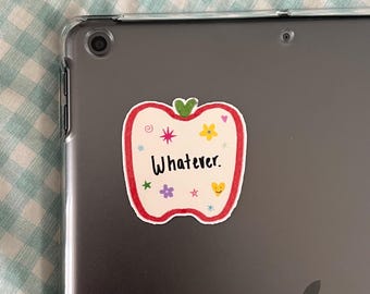 whatever apple sticker 2000s