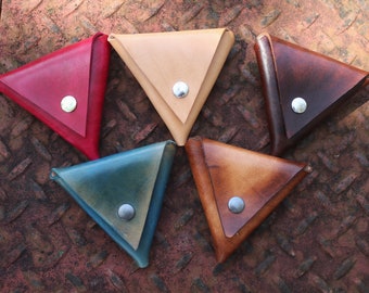Leather Coin Pouch, Handmade Keepsake Purse, Genuine Leather Pocket Case
