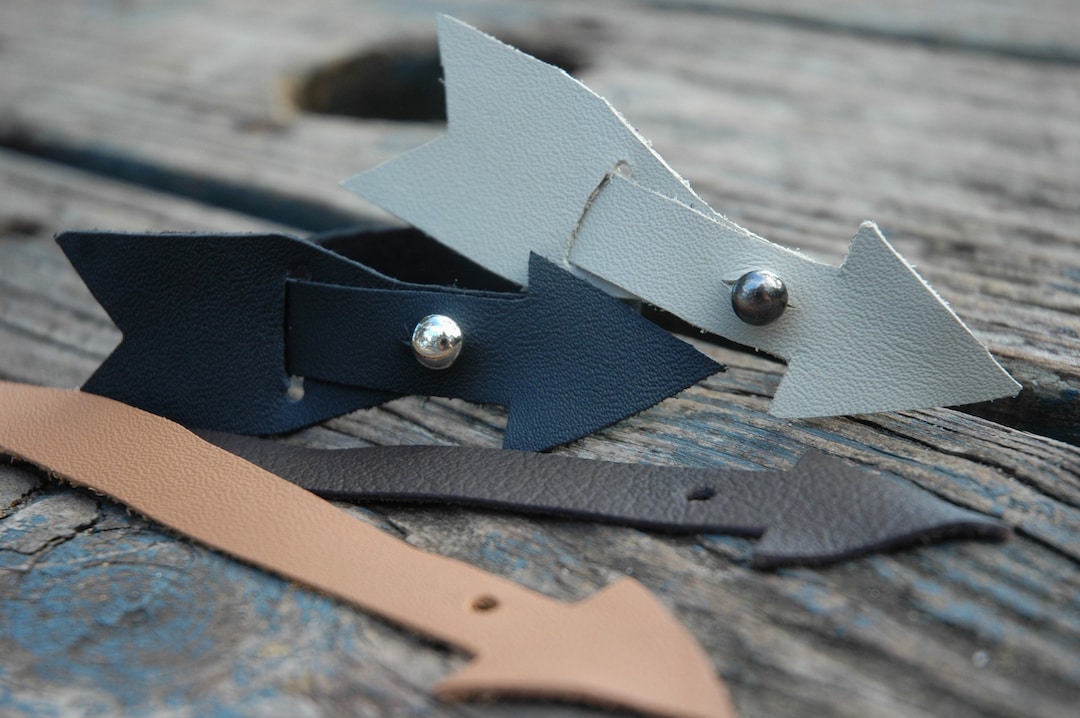 Leather Arrow Bracelet Archery Handmade Cuff 100 Genuine Etsy