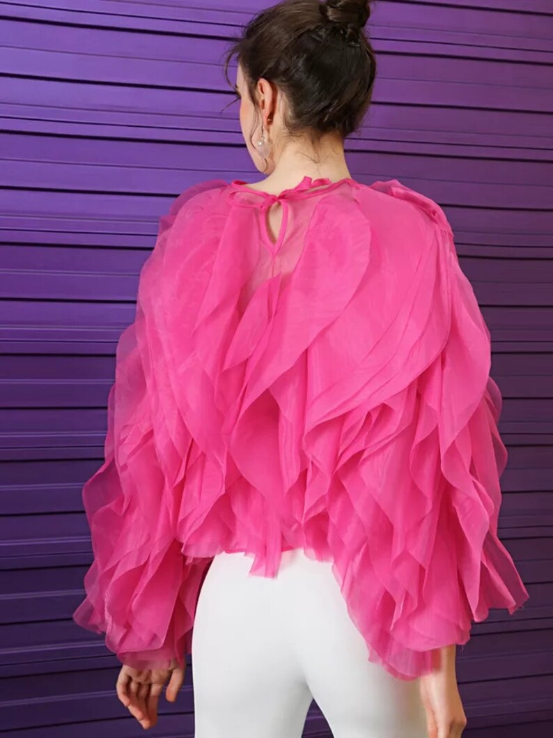 Blush Pink Halter Tulle Top