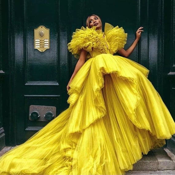 Asymmetric top gown dress
