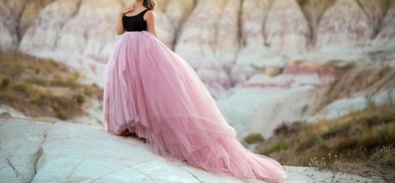 Tulle maxi skirt etsy cheap