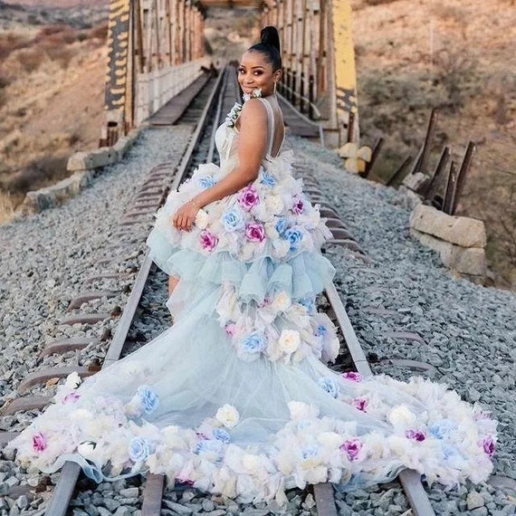 Illusion Embellished Drop Waist Wedding Gown | David's Bridal