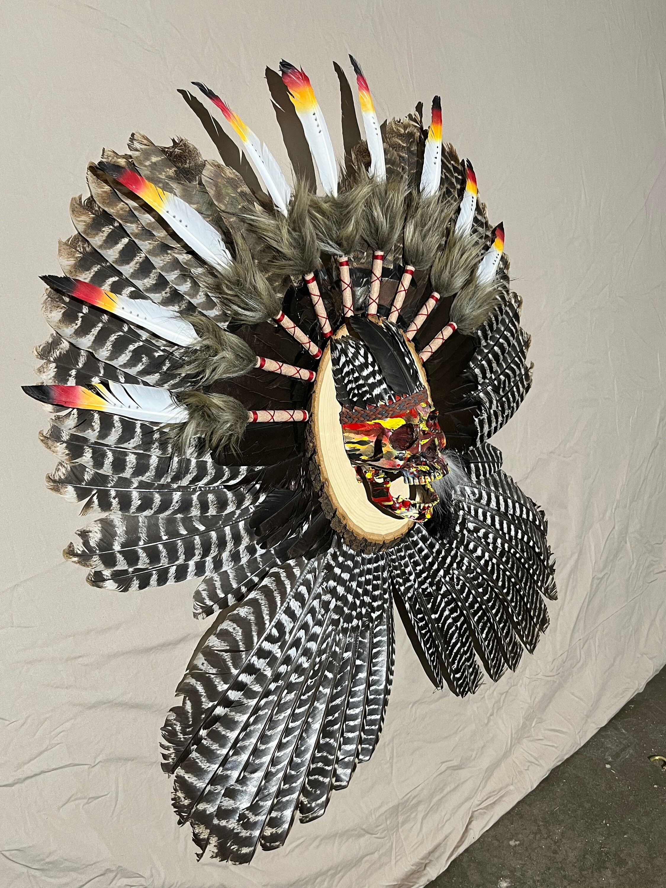 Modern Native American Turkey Feather Wall Art - Etsy