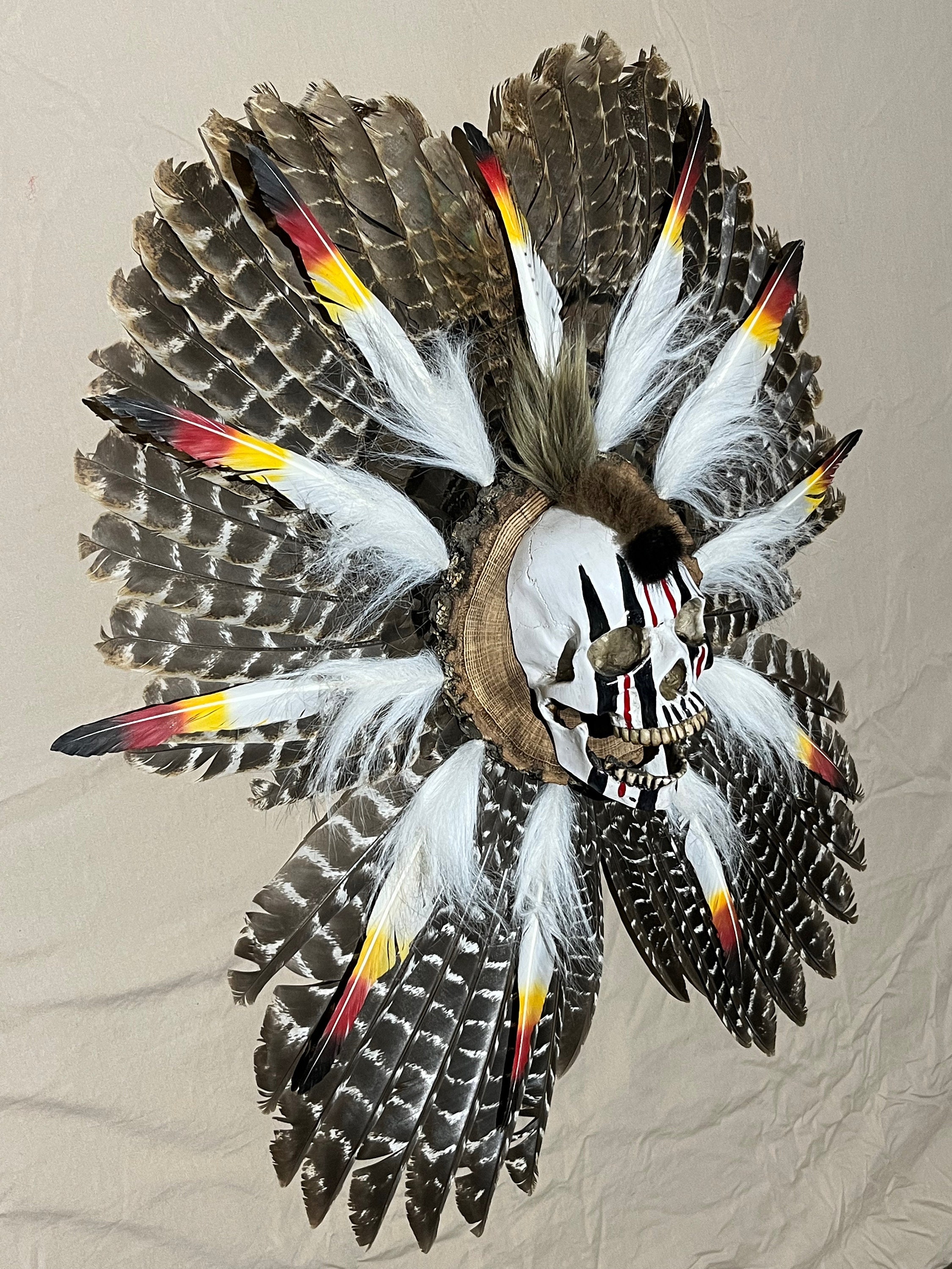 Modern Native American Wall Art With Turkey Feathers - Etsy